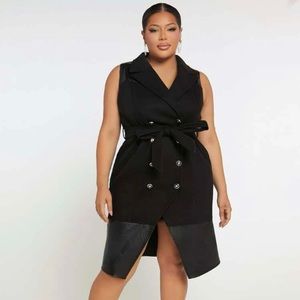 New Faux leather coat